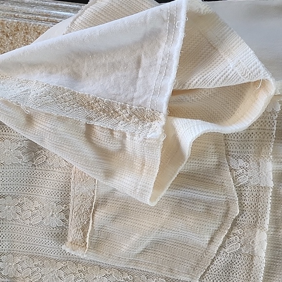 NWT  POL Oversized Mixed Thermal & Lace Button Down Shirt S - Picture 8 of 13